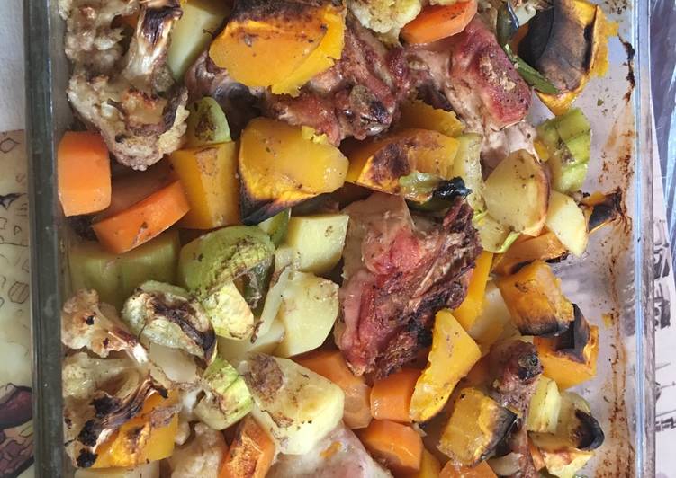 صينيه الدجاج بالخضار بطريقه صحيه