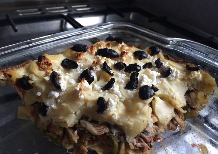 مكرونة دجاج بالبشاميل