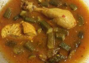 بامية بالدجاج