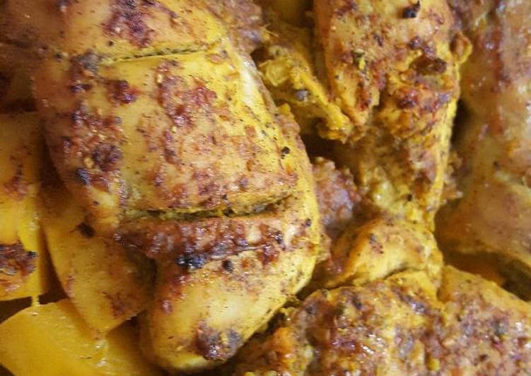 صينية دجاج بالزعفران