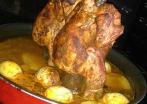 جاج مشوي بالفرن ع القنية