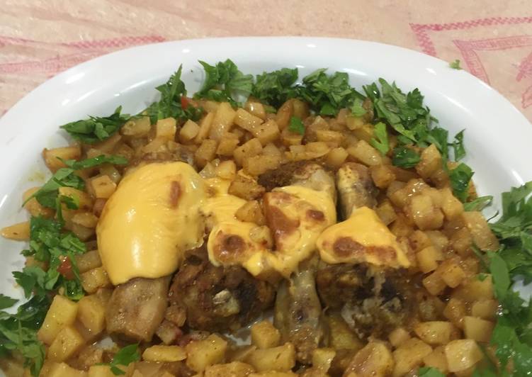 دبابيس الدجاج مع البطاطس بالفرن سريعه وسهله 😋😋🍗🍗😋😋😍