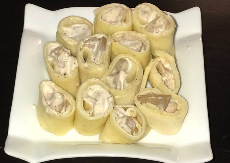 كريب الدجاج والفطر