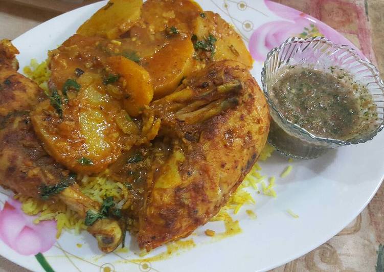 دجاج بالليمون والثوم