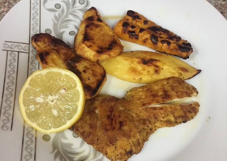 صدر دجاج مشوي للدايت