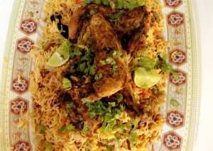 رز مع دجاج بالفرن