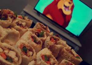 سوشي بالتوست والدجاج