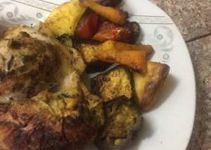 دجاج مشوي بالكيس الحراري