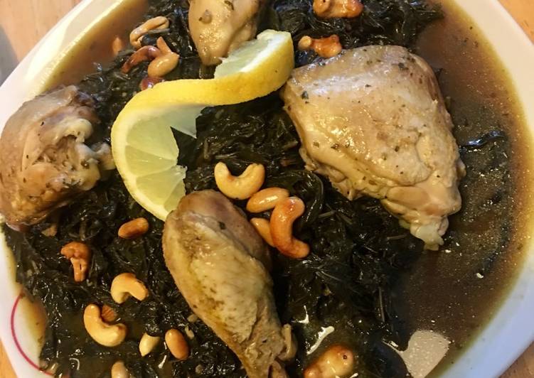 الملوخية بالدجاج الشامية