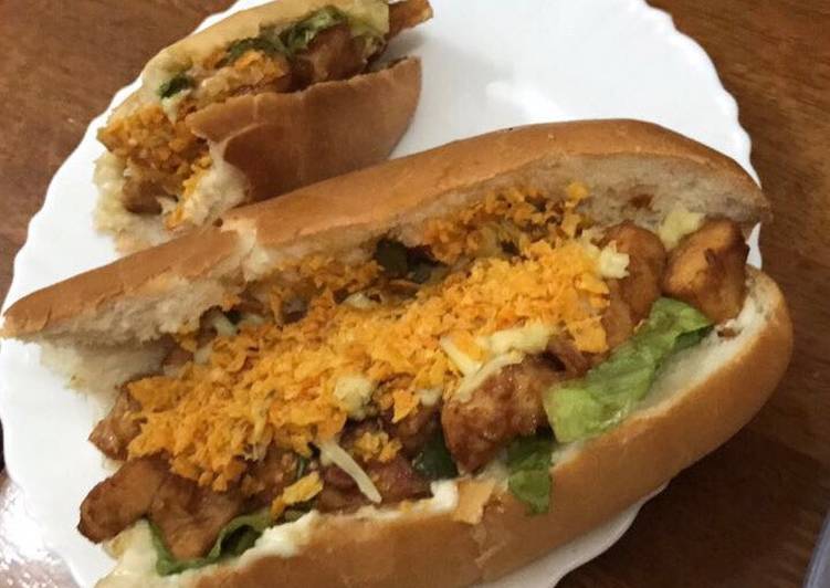 سندويشات دجاج مع دوريتوس