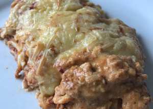 دجاج مع صوص وجبنة