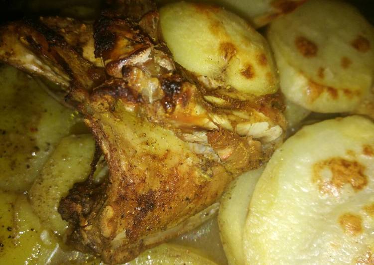 دجاج بالخضار