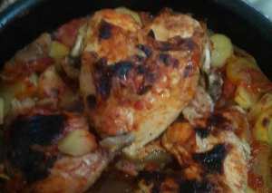 دجاج مشوي لشخصين