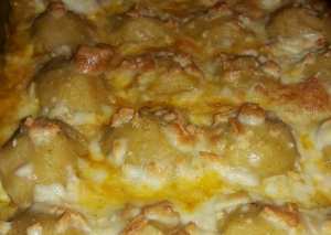 كرات البطاطا مع الدجاج بلكريمه