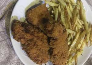 صدور الدجاج المقليه