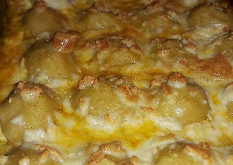 كرات البطاطا مع الدجاج بلكريمه