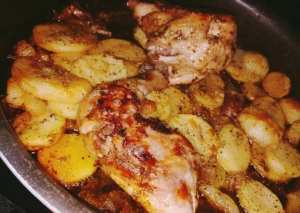 صينية بطاطا بالدجاج