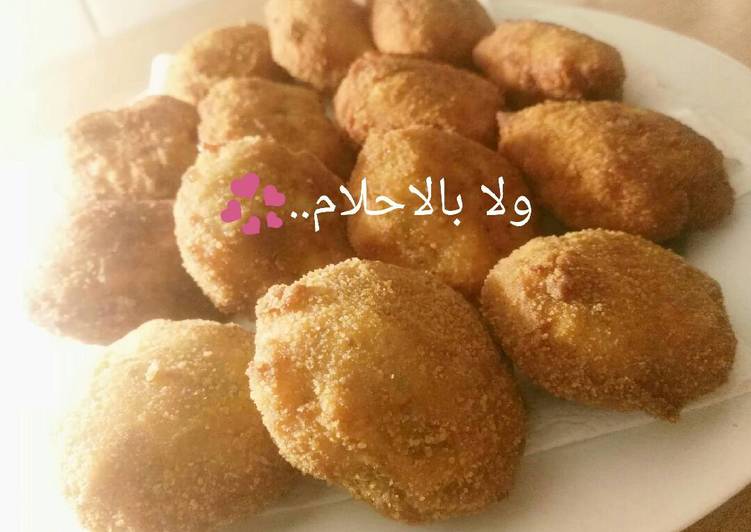 بطاطا كروكيت بقطع الدجاج المقلية 🍗 كفتة البطاطا بالدجاج 🍗👌