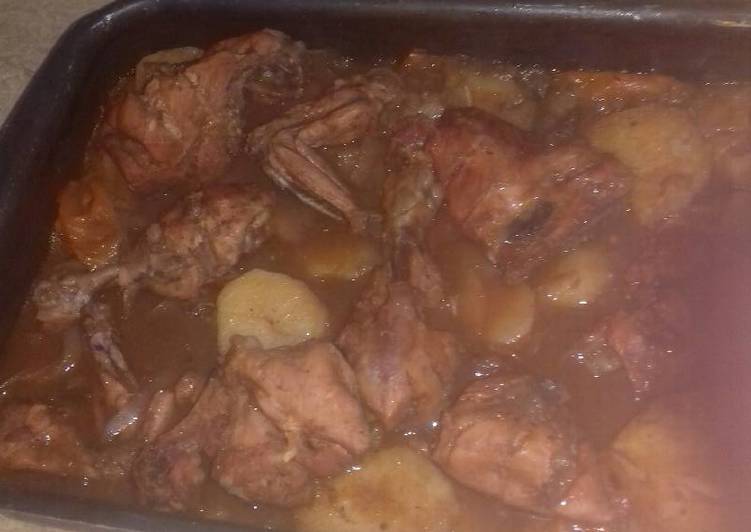 صينية الخضار والدجاج