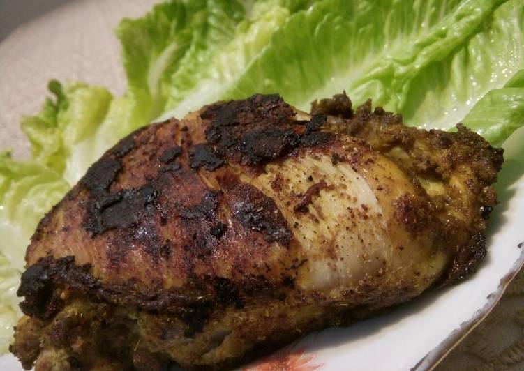 صدور فراخ مشويه بالثوم و الليمون