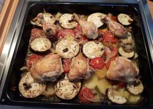 صينية جاج بالخضار