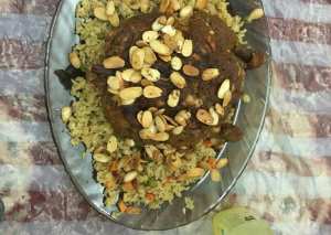 دجاج محشي بالفريكه وبخلطه ولا اطيب