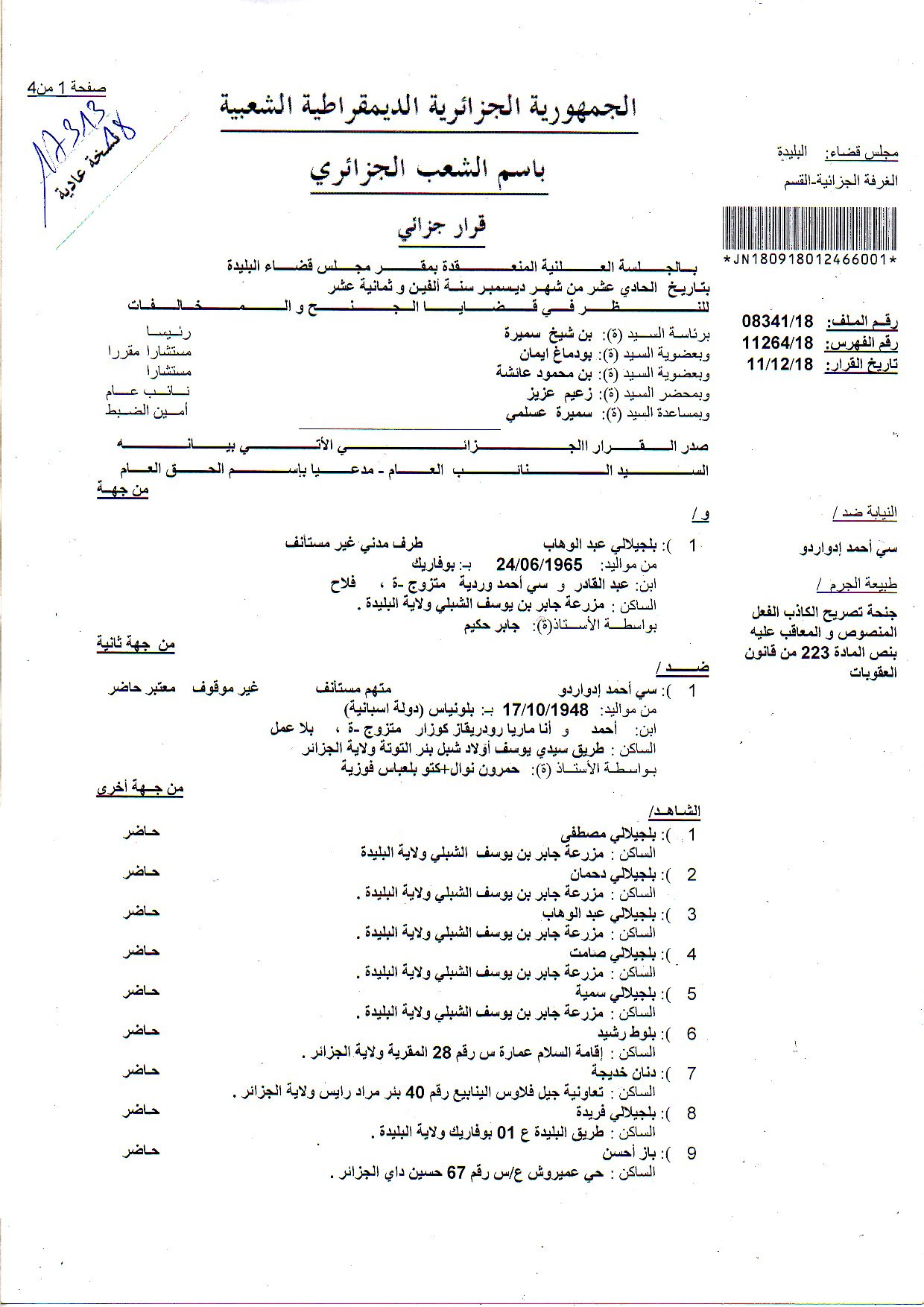 La Verité enfin a BLIDA