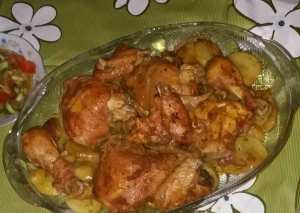 فروج وبطاطا بالحامض