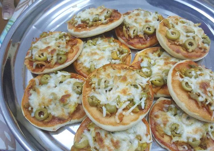 ميني بيتزا بالدجاج🍕🍗