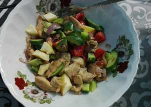 سلطة الفراخ بالتفاح