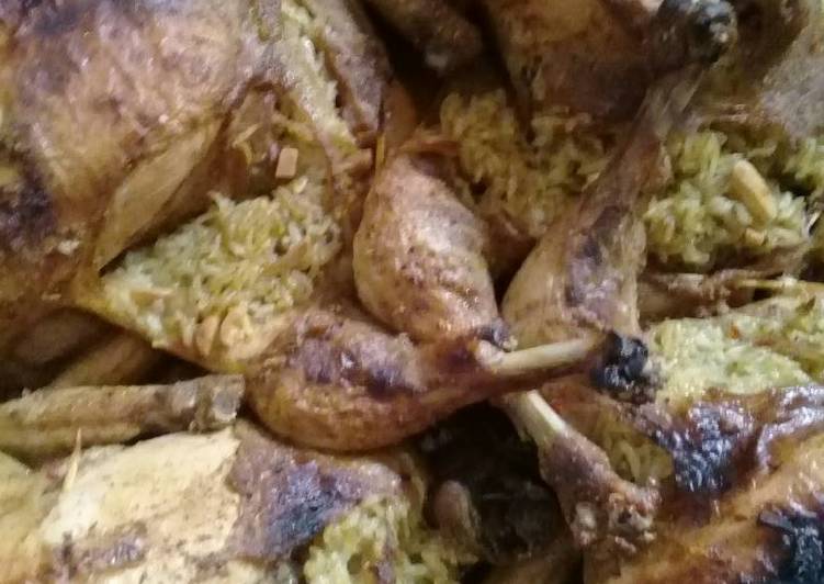 دجاج محشي من الآخر