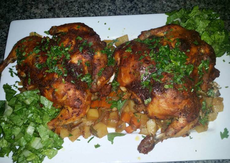 صينية دجاج بالخضار بالفرن 😋