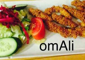 اصابع دجاج بالسمسم