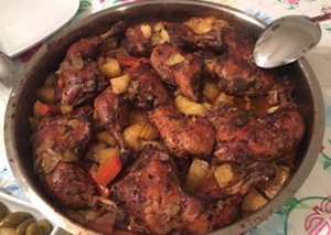 صنيه الدجاج مع الخضرا