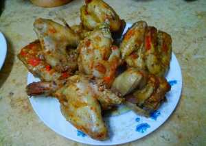 فراخ مشويه بالكاري