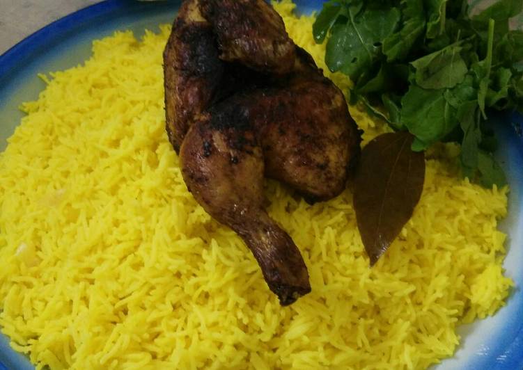 رز بالليمون والدجاج المشوي
