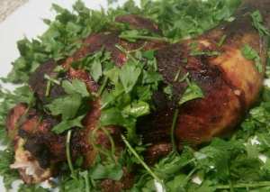 فراخ بالقرفه و الجنزبيل مشويه