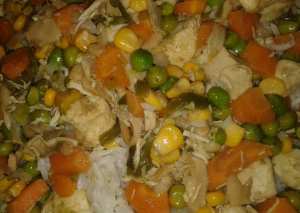 منسف الخضار و الدجاج