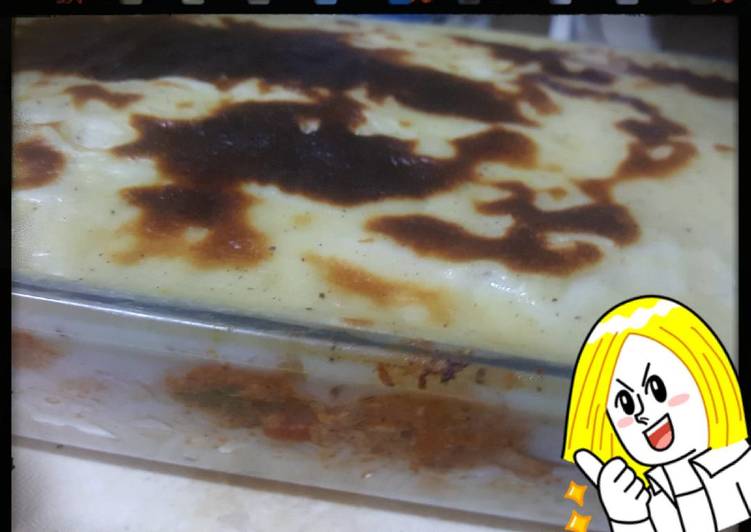 صينية الرز بالدجاج المفروم والباشميل 😋👌