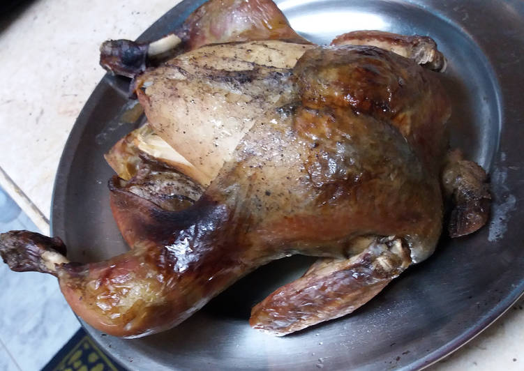 دجاجة مسلوقة و مشوية فى نفس الوقت