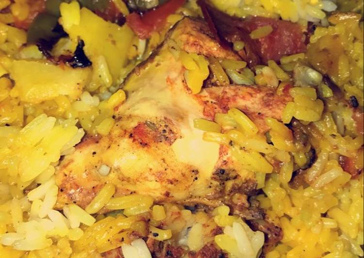 مدفونة دجاج وخضار