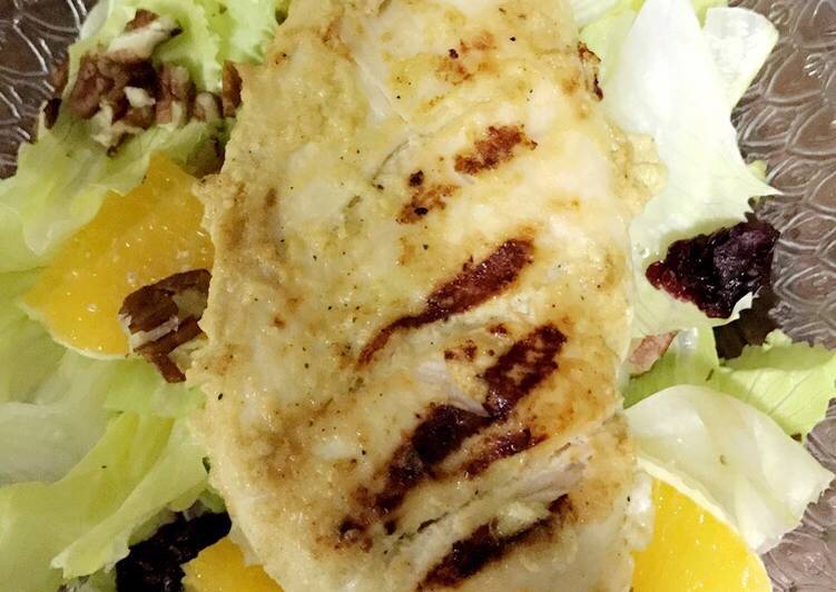 سلطة الدجاج المشوي و البرتقال