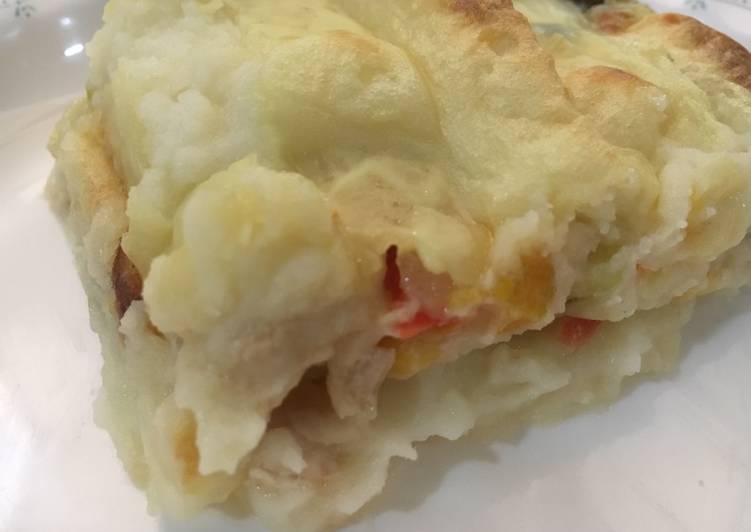 فطيرة البطاطس بالدجاج