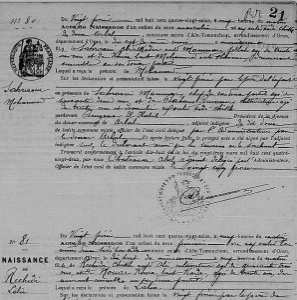 1882 Instauration de l’état civil en Algérie