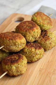 Croquettes de poivron vert, courgette et flocons d'avoine