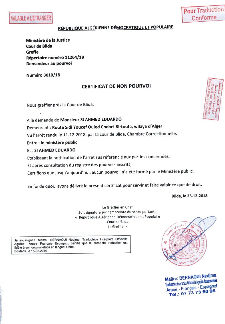 En attendant votre reponse