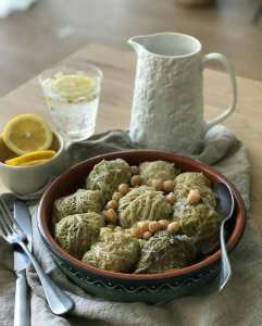 DOLMA KROMB (marka ou tajine de dolma feuilles de chou farcies )