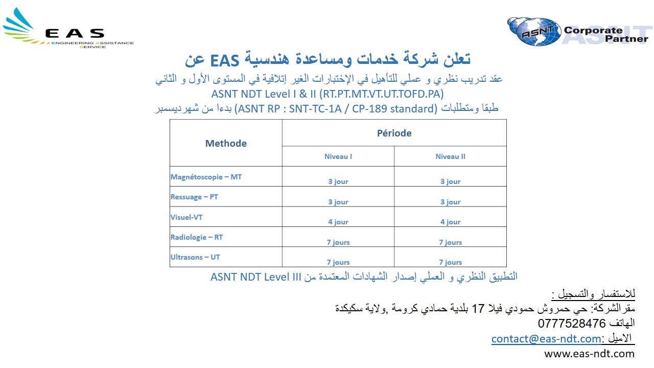 Controles non Destructifs et Laboratoire de Metallurgie