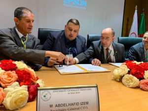 Convention entre La fédération algérienne de rugby et  la fédération algérienne du sport scolaire.
