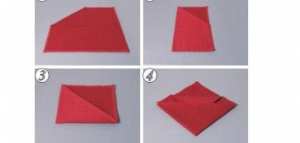 كيفية طي مناديل القهوة